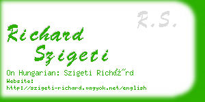 richard szigeti business card